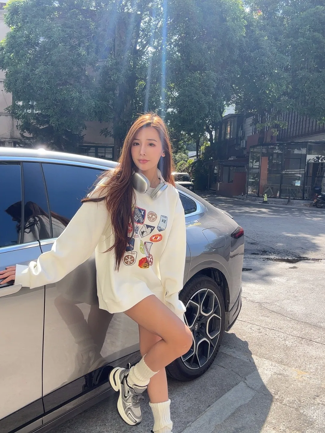 Louis Vuitton/Louis Vuitton 25Fw badge crew neck sweatshirt